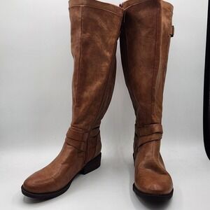 Bare traps YALINA2 Women's Brown‎ Faux Leather Knee High Boots Size 6.5